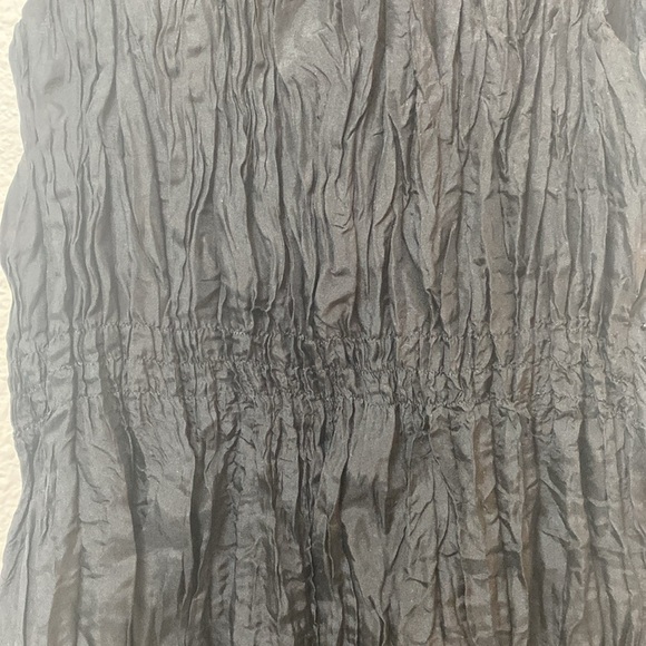 EUC J. Jill 100% Silk Black Crinkle Beaded Sleeveless Blouse Size S - Picture 5 of 7